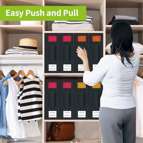 Foldable Bed Sheet Storage Organizers - Set of 4