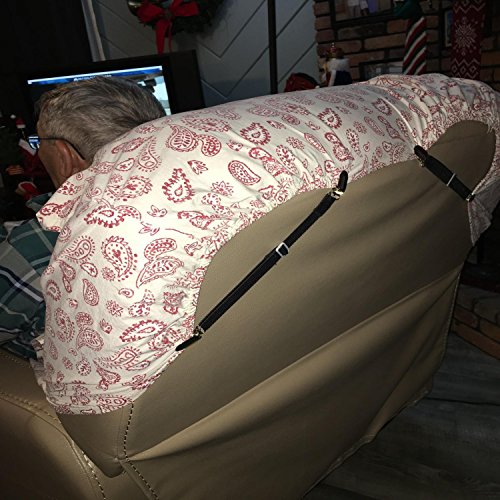 Adjustable black bed sheet straps set of 4