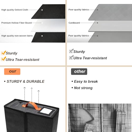 Fabric Storage Boxes for Bed Linens - Set of 2