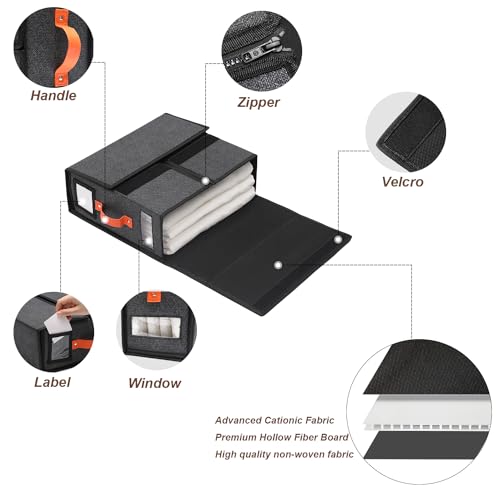 Fabric Storage Boxes for Bed Linens - Set of 2