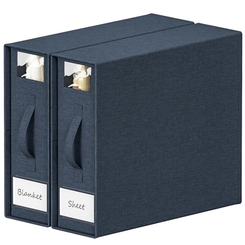 Bed Sheet Set Organizer 2 Pack for Linen Closet