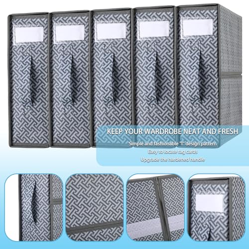 5 Piece Bed Sheet Organizer Storage Box, Linen Closet Organizer