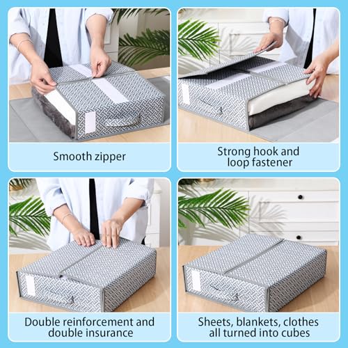 5 Piece Bed Sheet Organizer Storage Box, Linen Closet Organizer