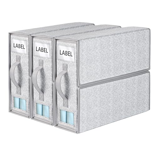 Foldable Bed Sheet Organizers Set, 3 Pack Container