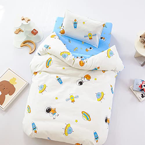 Astronaut Printed Cotton Crib Bedding Set for Boys/Girls
