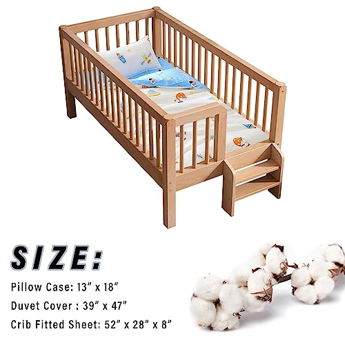 Astronaut Printed Cotton Crib Bedding Set for Boys/Girls