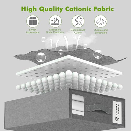 4 Pack Foldable Bed Sheet Organizers (Queen & King)