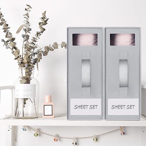 Foldable Fabric Storage Bins for Bedding, Closet Organization