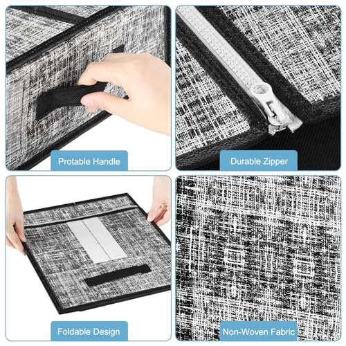 4 Pack Foldable Bed Sheet Organizers & Linen Closet Organizer