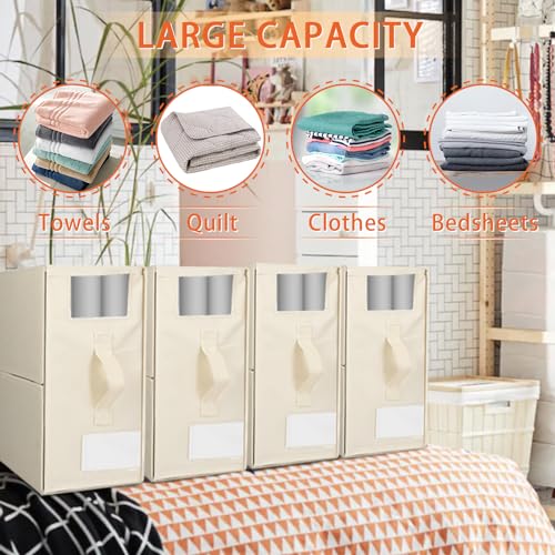 MISSSEND 4-Pack Foldable Bed Sheet Organizer Set