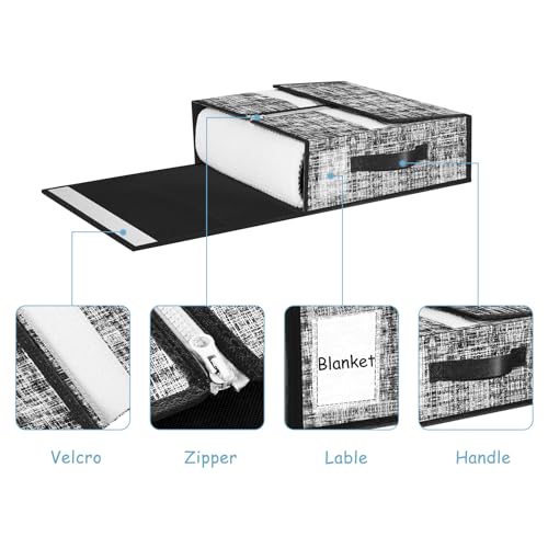 4 Pack Foldable Bed Sheet Organizers & Linen Closet Organizer