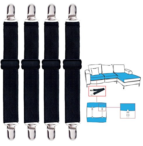 Adjustable Heavy Duty Bed Sheet Clips, 4 Pack