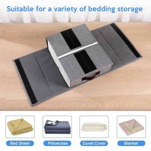 2PACK Bed Sheet Organizer for Queen&King Size, Closet Organization