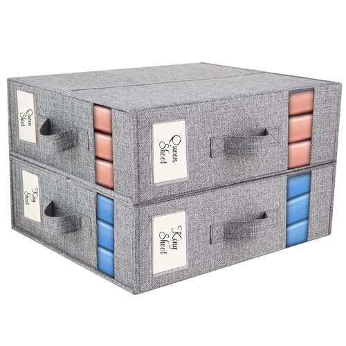 2 Pack Linen Closet Organizers with Windows & Handles