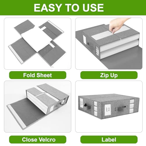 2 Pack Linen Closet Organizers with Windows & Handles