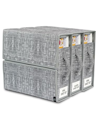 3 Pack King Size Bed Sheet Storage Organizer