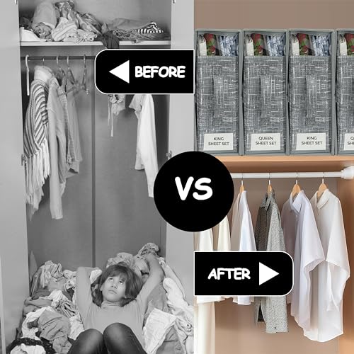 3 Pack King Size Bed Sheet Storage Organizer