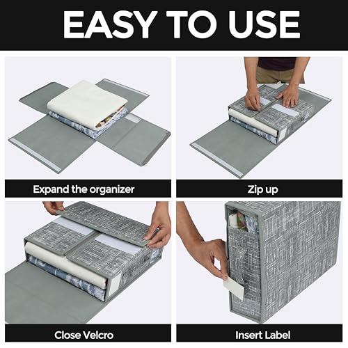 3 Pack King Size Bed Sheet Storage Organizer