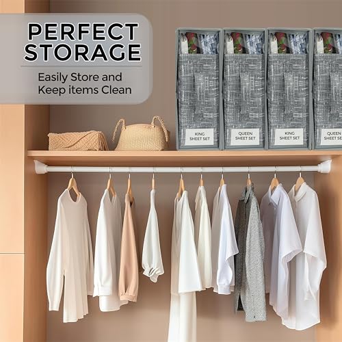 3 Pack King Size Bed Sheet Storage Organizer