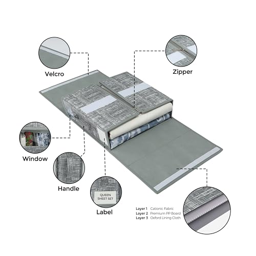 3 Pack King Size Bed Sheet Storage Organizer