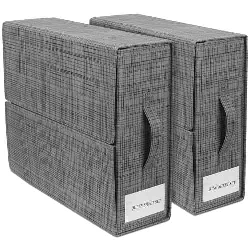 Bed Sheet Storage Cubes, 2 Pack Organizers, Linen closet
