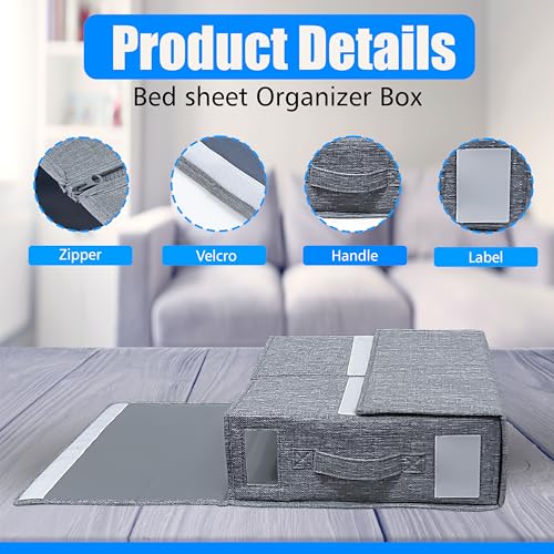 4-Pack Sparkle Palace Bed Sheet Organizers with Zipper