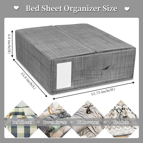 Bed Sheet Storage Cubes, 2 Pack Organizers, Linen closet