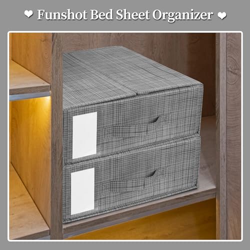 Bed Sheet Storage Cubes, 2 Pack Organizers, Linen closet