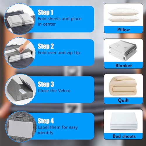 4-Pack Sparkle Palace Bed Sheet Organizers with Zipper