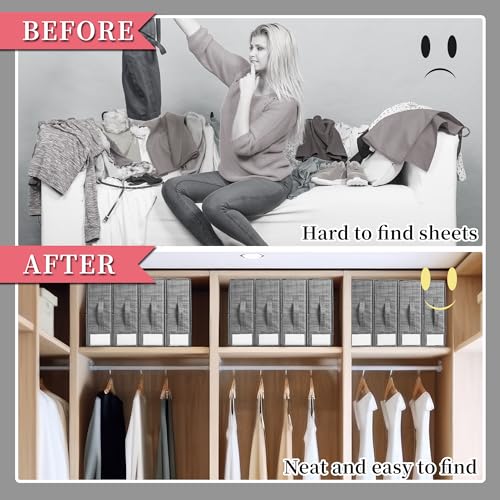 Bed Sheet Storage Cubes, 2 Pack Organizers, Linen closet