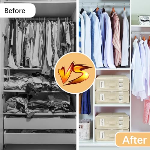 Foldable Cube Bed Sheet Organizers, Linen Closet Storage