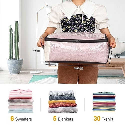 Clear Clothes Storage Bags for Sweaters, Bedding, Closet