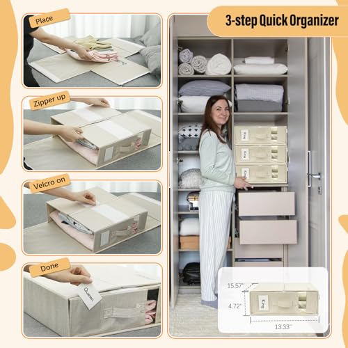 Foldable Cube Bed Sheet Organizers, Linen Closet Storage