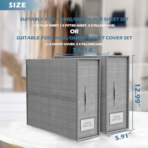 Foldable Bed Sheet Organizers with Waterproof Storage Box