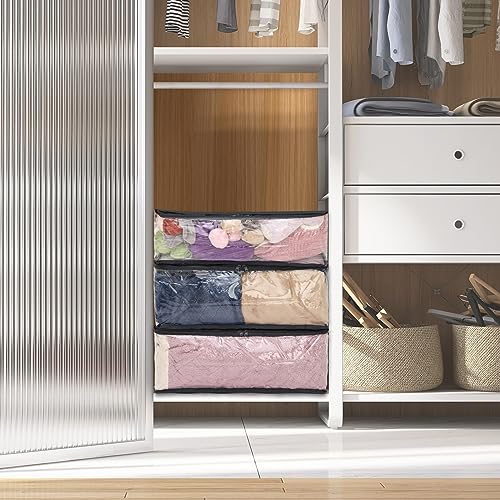 Clear Clothes Storage Bags for Sweaters, Bedding, Closet