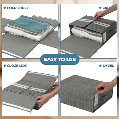 Foldable Bed Sheet Organizers with Waterproof Storage Box