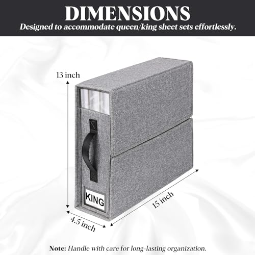 4-Pack Linen Closet Organizer Set for Bedding Storage