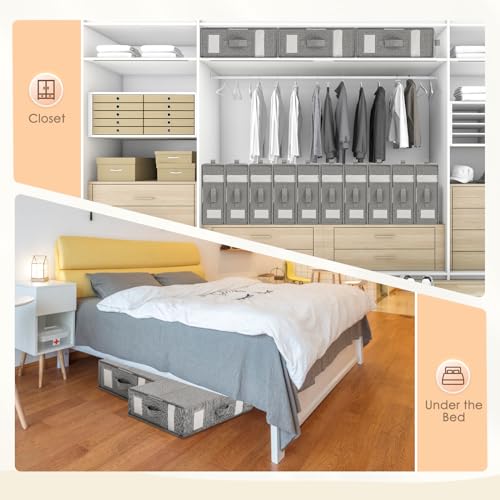 2 Pack Linen Closet Organizers with Window Label