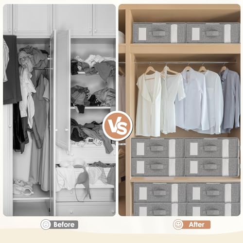 2 Pack Linen Closet Organizers with Window Label