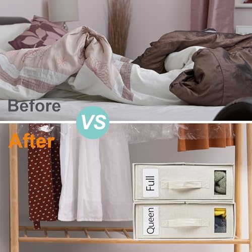 3 Pack Fabric Bed Sheet Organizer Set - Queen/King