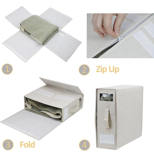 3 Pack Fabric Bed Sheet Organizer Set - Queen/King