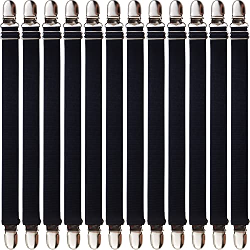 Adjustable Elastic Bed Sheet Grippers Straps Set