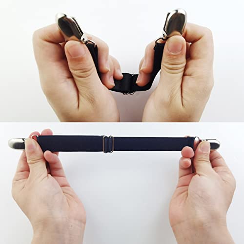 Adjustable Elastic Bed Sheet Grippers Straps Set