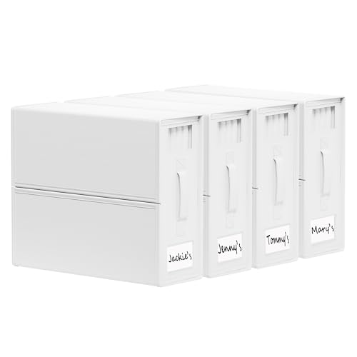 White Bed Sheet Storage Organizers (4 Pack)