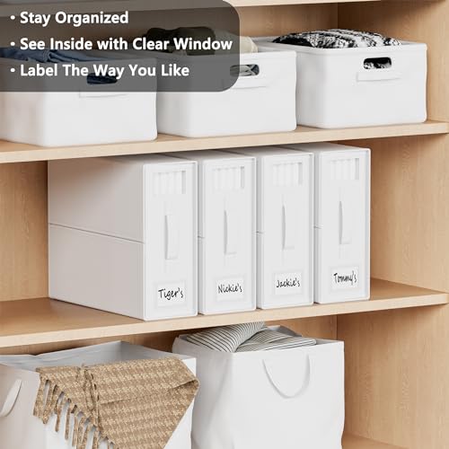 White Bed Sheet Storage Organizers (4 Pack)