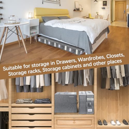 Foldable Cube Bed Sheet Organizers Storage Box, 1 Pack