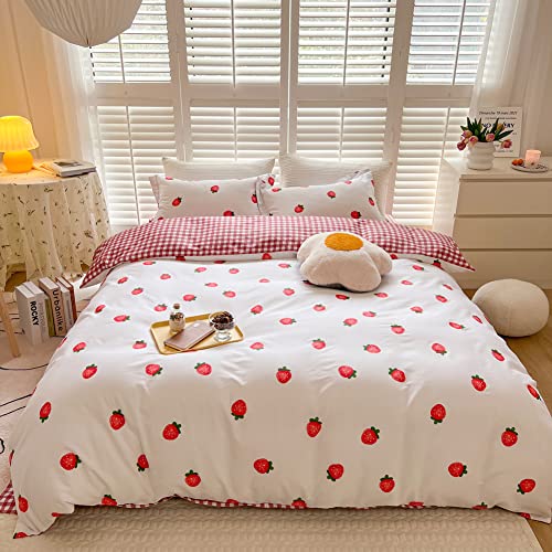 Blue Strawberry Kids Duvet Set - Cartoon Kawaii
