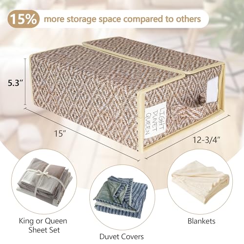 Bed Sheet Storage Organizer Set for Queen & King
