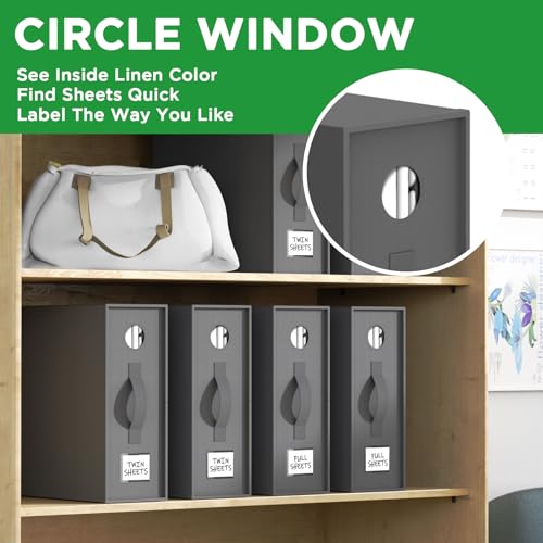 4 Pack Bedsheet Organizers and Linen Closet Storage