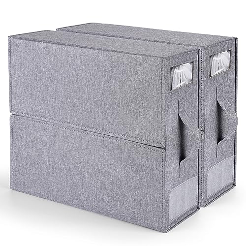 Linen Closet Organizer for Bed Sheets, Duvets, Blankets
